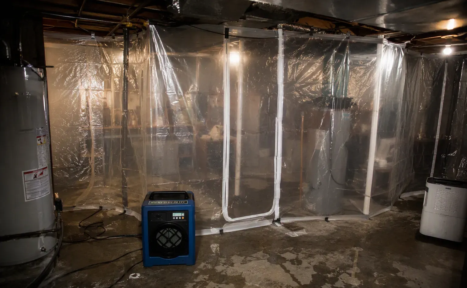 Sewage cleanup and water extraction in a Little Rock property