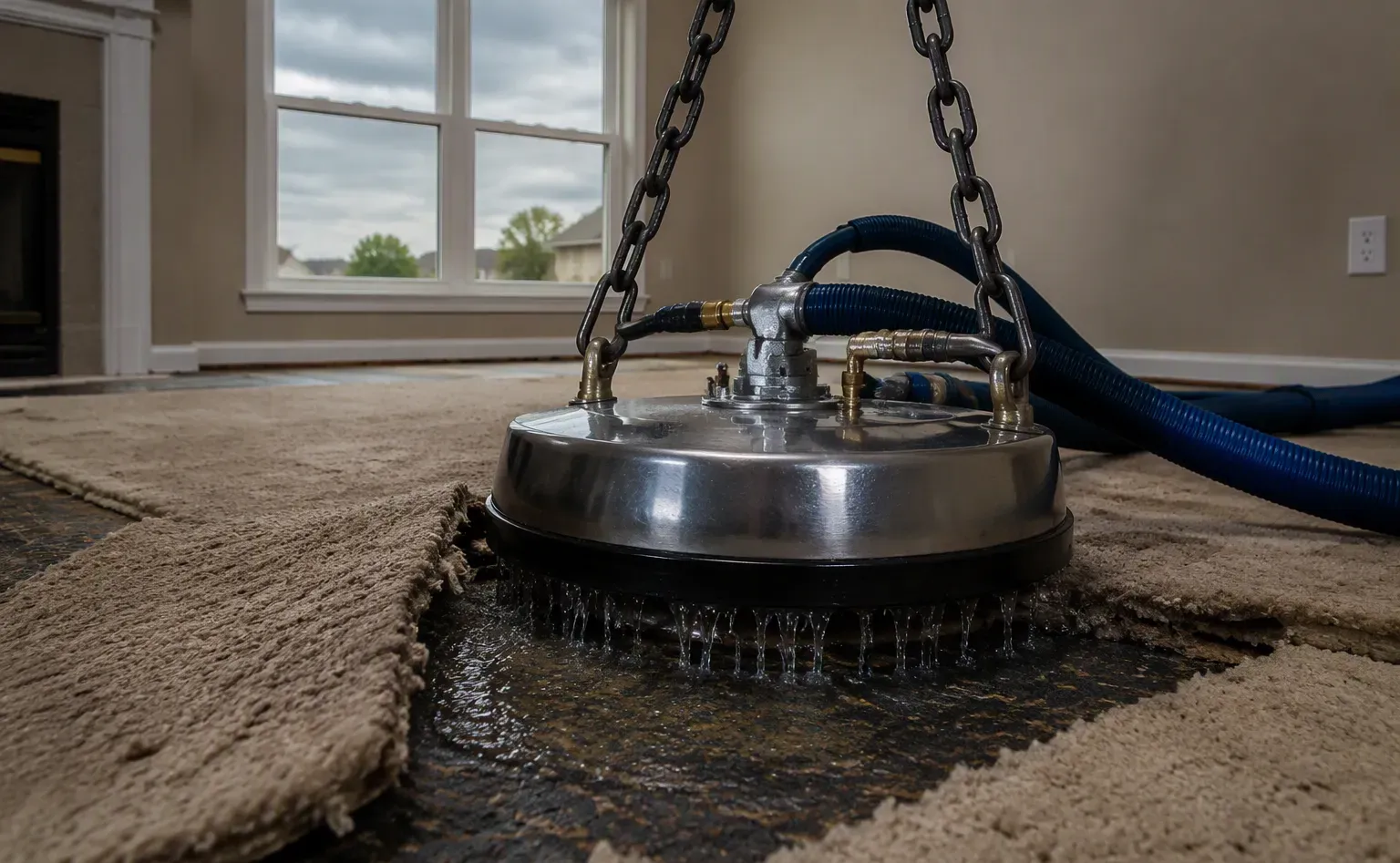 Water extraction and standing water removal in a Little Rock home